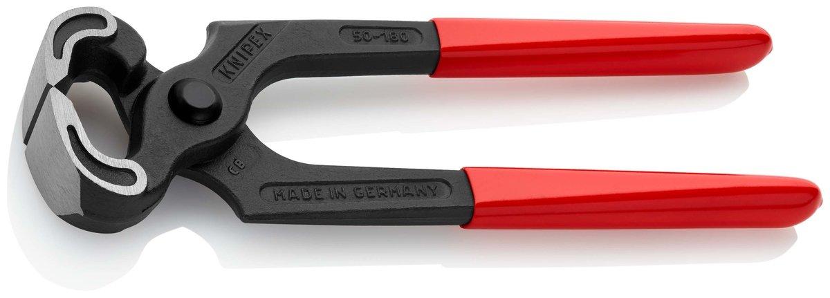 Kneifzange mit Kunststoff überzogen schwarz atramentiert 180 mm