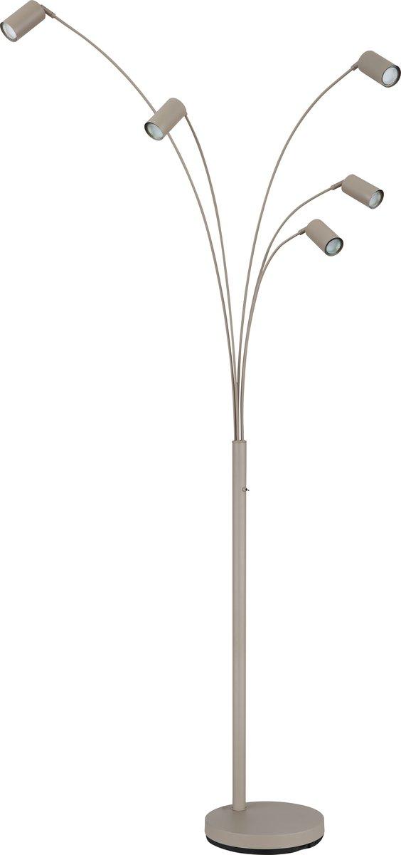 Stehleuchte 5xGU10 35W Wippschalter Robby Sandfarben
