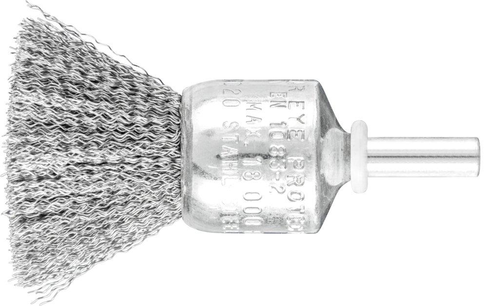 POS Pinselbürste ungezopft PBU Ø20mm Schaft-Ø6 mm Stahl-Draht-Ø0,20