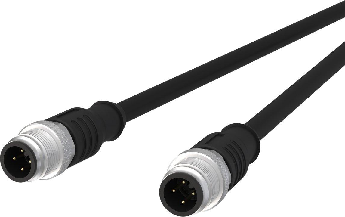 M12 Sensor-/Aktorleitung A-kodiert 10 m M12 Stecker gerade - M12 Stecker gerade
