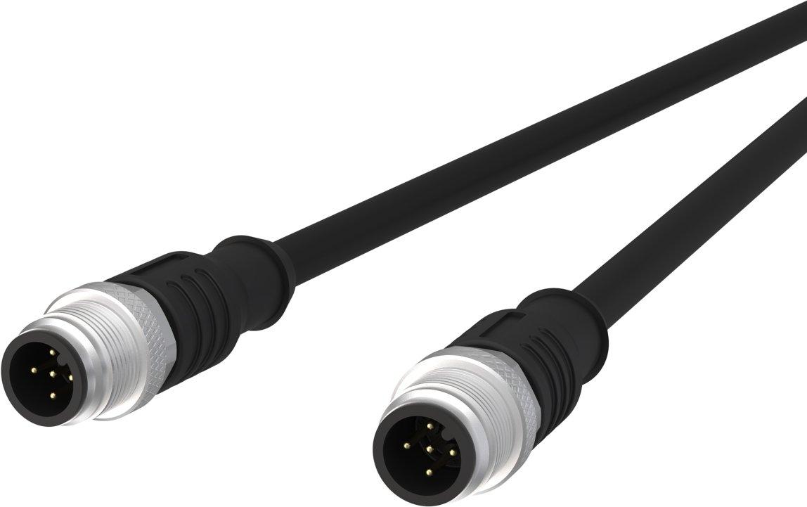 M12 Sensor-/Aktorleitung A-kodiert 10 m M12 Stecker gerade - M12 Stecker gerade
