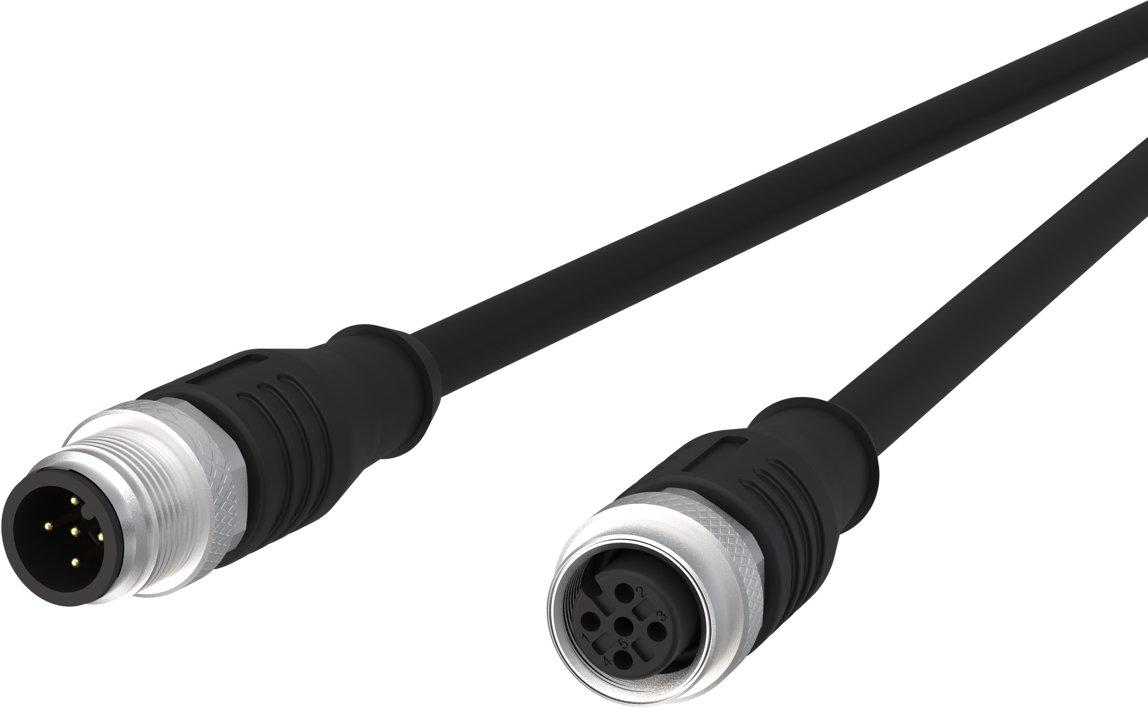 M12 Sensor-/Aktorleitung A-kodiert 1,0 m M12 Stecker gerade - M12 Buchse gerade