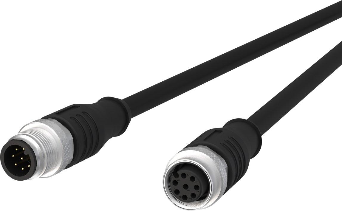 M12 Sensor-/Aktorleitung A-kodiert 1,0 m M12 Stecker gerade - M12 Buchse gerade
