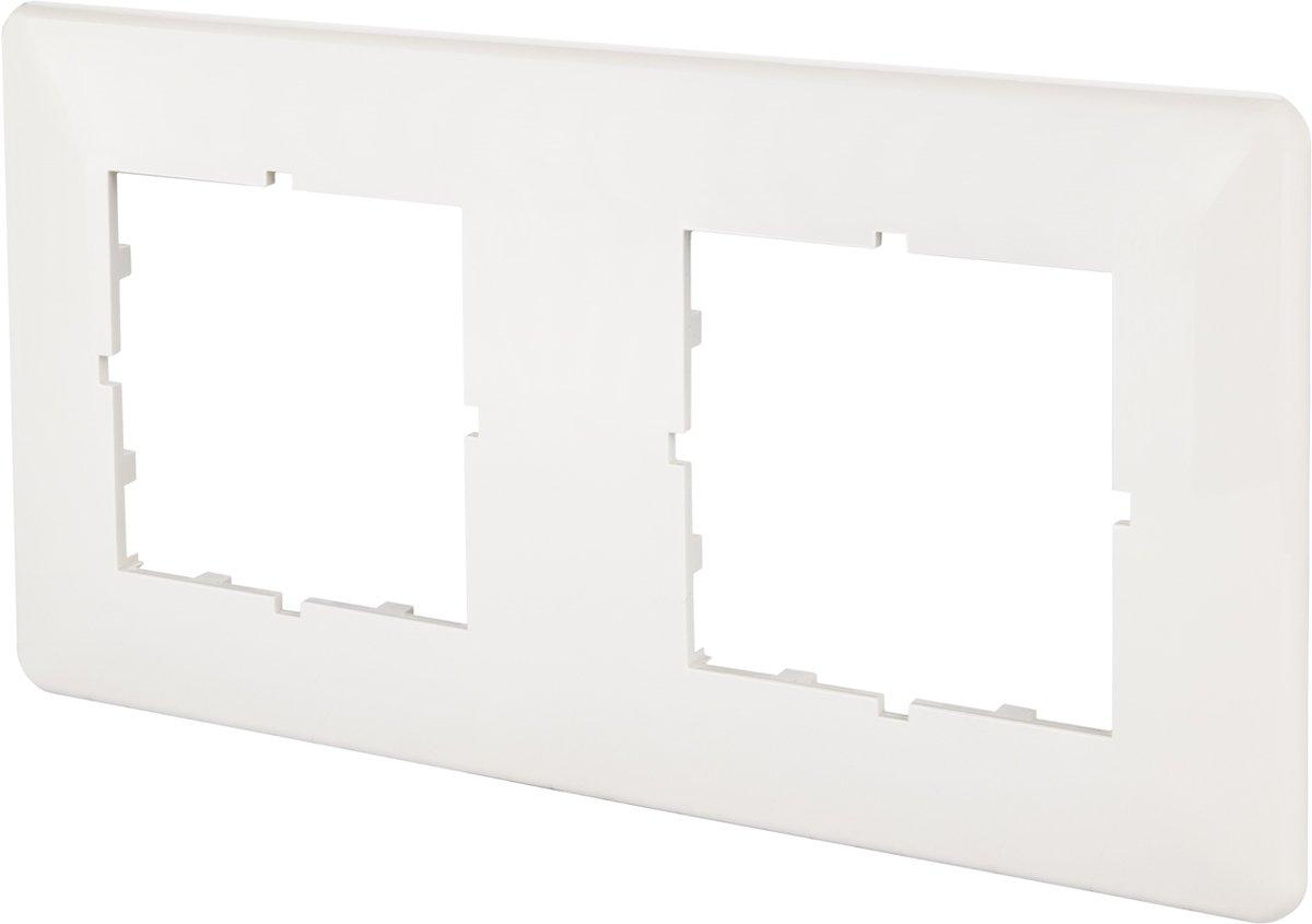 Abdeckplatte 80,5 x 151,5 mm 2-fach reinweiß E-DAT C6