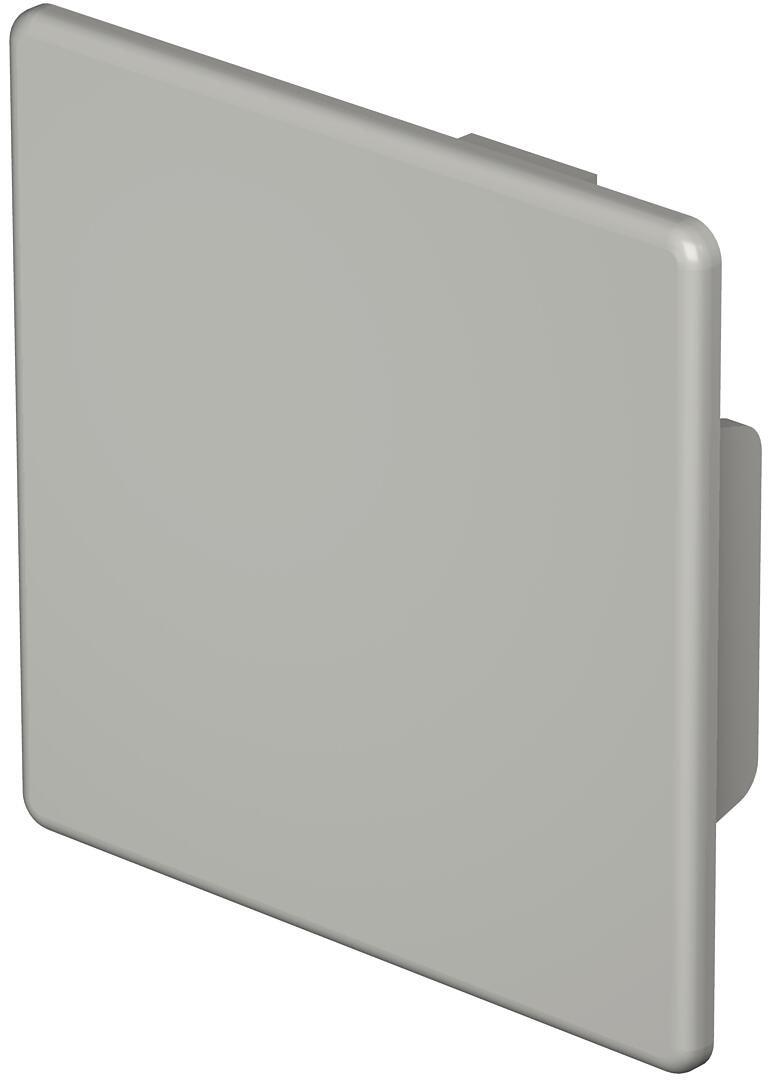 Endstück 60x60mm PVC steingrau RAL 7030