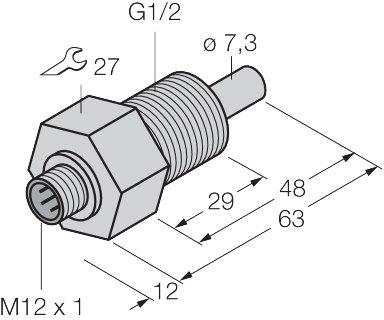Strömungsüberwachung Eintauchsensor ohne integrierte Auswerteelektronik