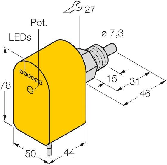 Strömungsüberwachung Eintauchsensor mit integrierter Auswerteelektronik Transi