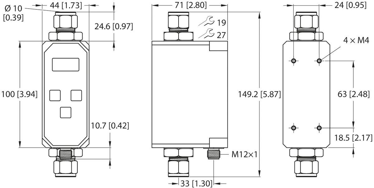 Durchflussmessung Inline-Sensor mit integrierter Auswerteelektronik