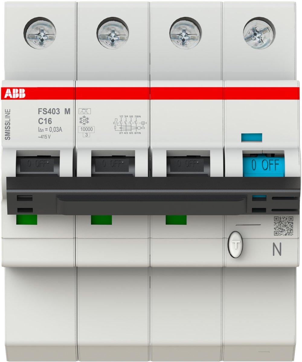 FI/LS-Schalter 3P+N 10kA C-Charak. 16A 30mA Typ A SMISSLINE TP 3P+N