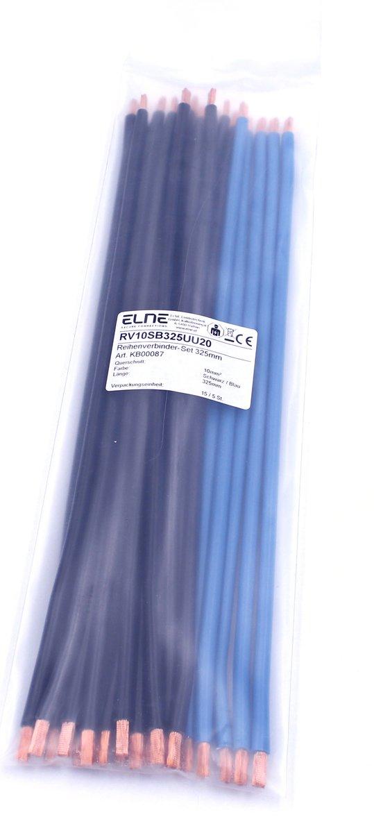 Kabelbrücken-Set 325mm 10 mm2 UV/UV (15x Schwarz, 5xBlau)