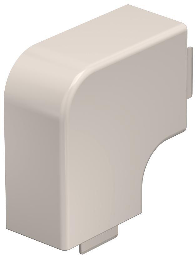 Flachwinkelhaube 40x60mm PVC cremeweiß RAL 9001