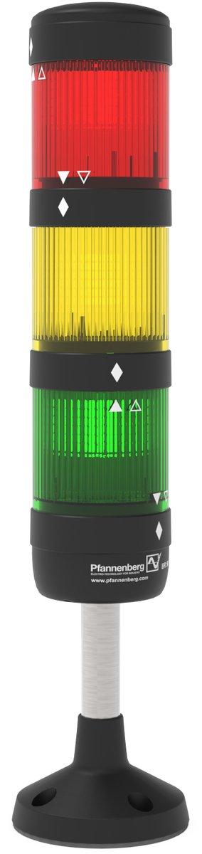 LED-Signalsäule BR50 3-stufig Grün/Gelb/Rot mit Stativ 100mm IP65