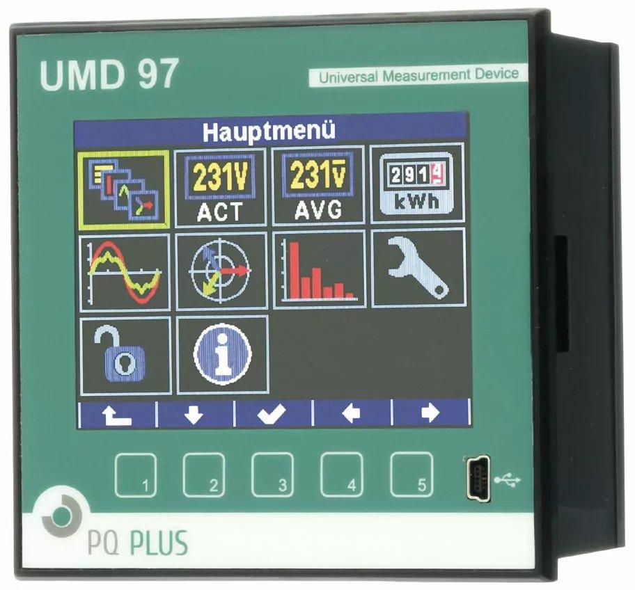 Universalmessgerät Schalttafeleinbau 96 x 96 mm Farb-Grafik-Display Ethernet etc