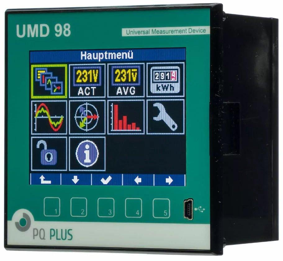 Universalmessgerät Schalttafeleinbau 96 x 96 mm Ethernet, Local Bus, Front-USB