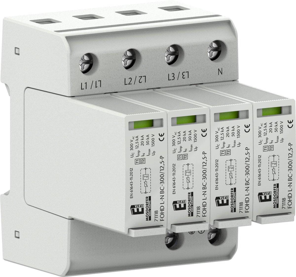 BLITZSTROMABLEITER 4+0/BC/12,5KA FOHD BC TNS 300/12,5-P ELSTA