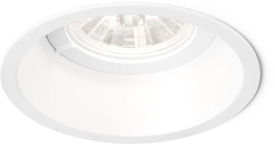 Deckeneinbaudownlight DEEP IP44 CEILING REC 1.0 LED 1800-3000K Blattfedern weiß