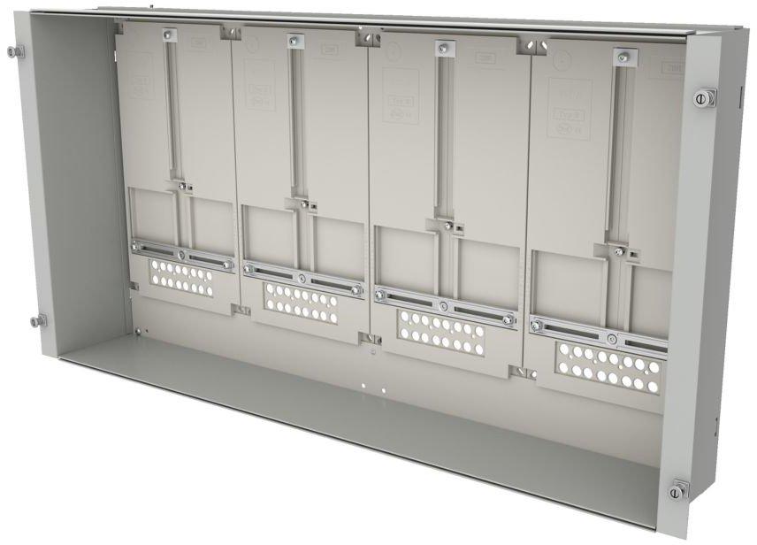 ProfiSNAP Zählerwanne für 4 Zählerplätze H x B = 1000 x 450 mm