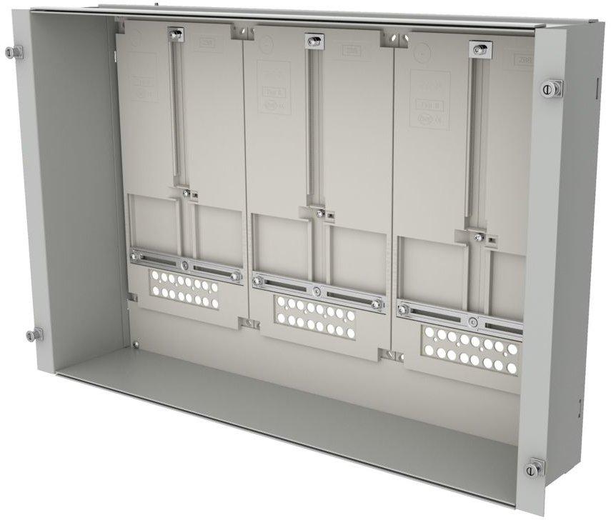 ProfiSNAP Zählerwanne für 3 Zählerplätze H x B = 800 x 450 mm