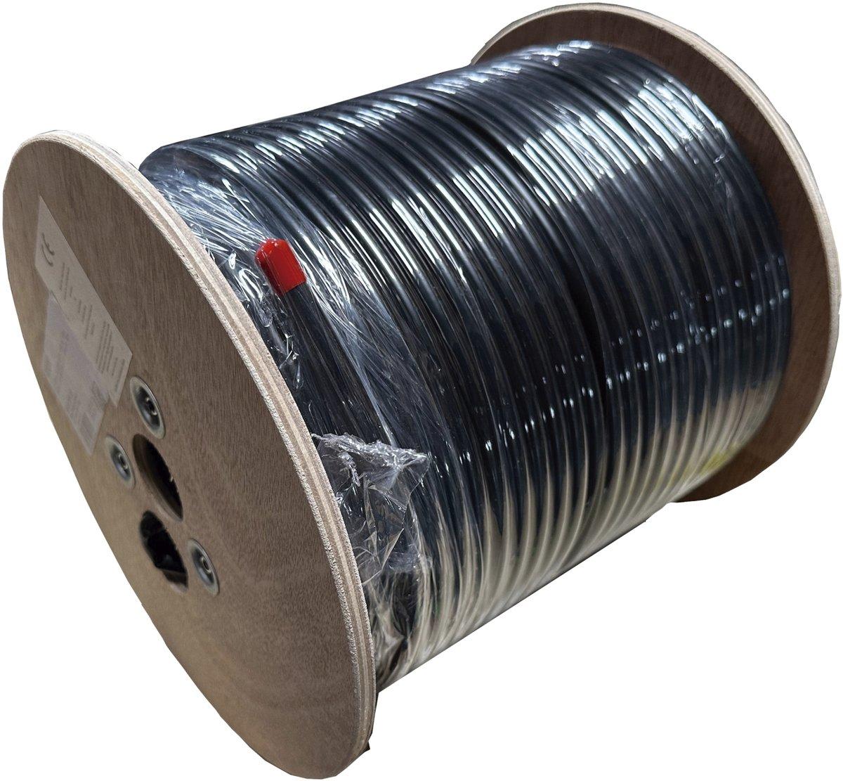 Koax-Erdkabel schwarz 1,6/7,2 mm 100 m Ring