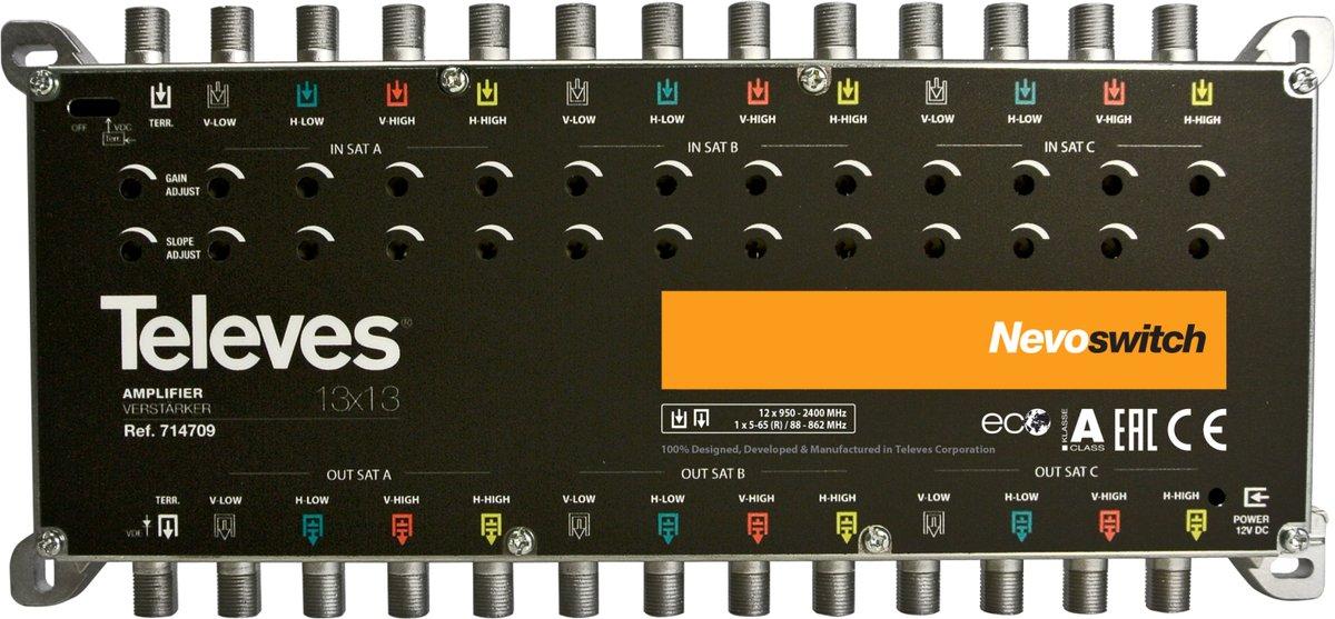 13-fach Verstärker Sat 25dB terr. 27dB für Nevo Switch Serie ohne NT