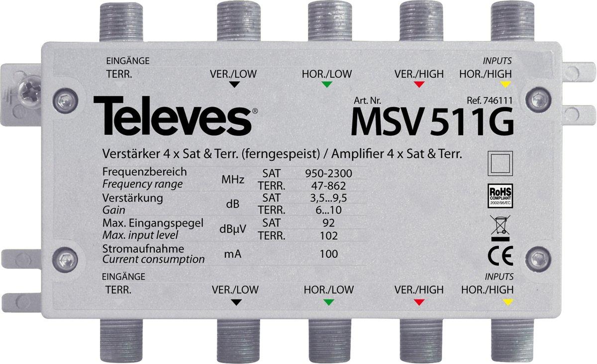 5-fach SAT/terr. Verstärker MULTRIX 4-10dB fernges.