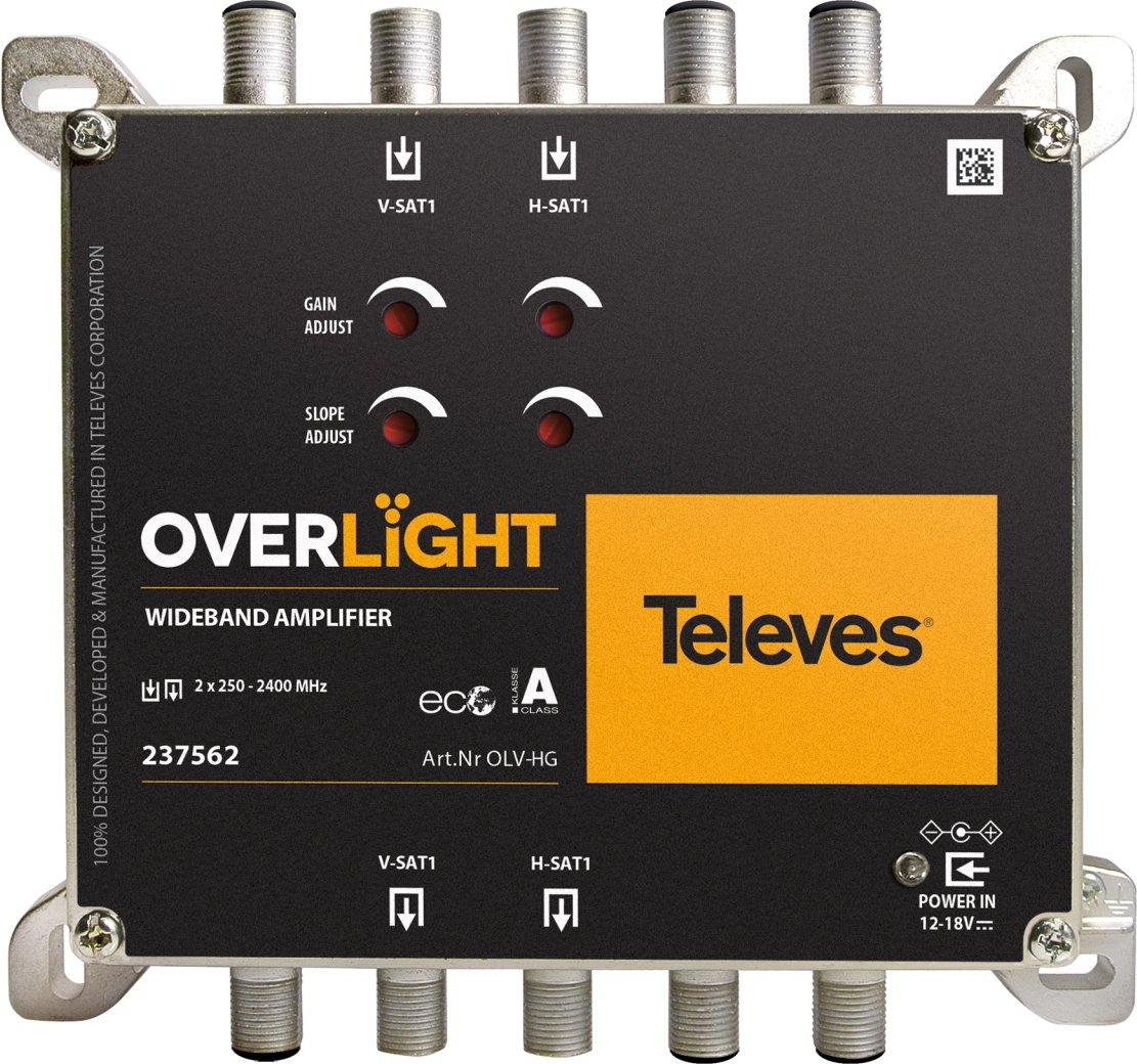 Overlight - Widebandverstärker V/H high gain 29 db mit Pegelsteller + Entzerrer