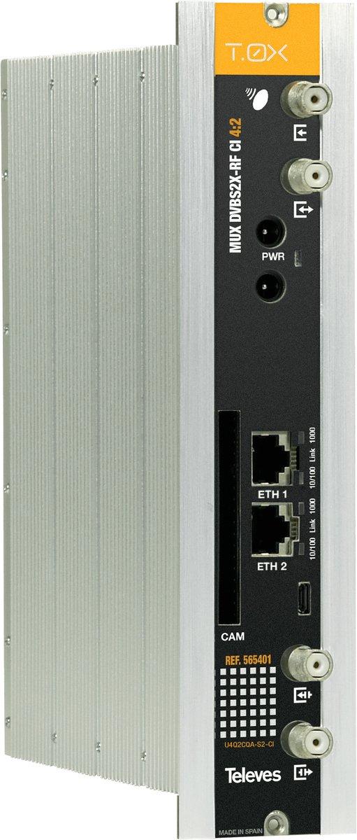 T.0X Multiplexumsetz.CI 4 DVB-S2 in 2 QAM/COFDM