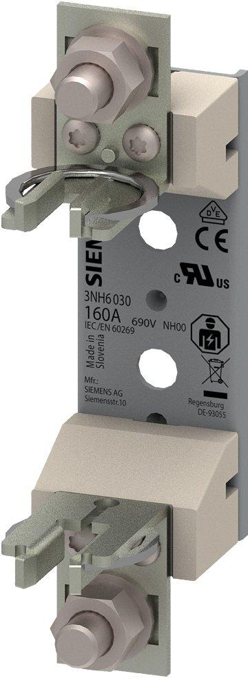 NH-Sicherungsunterteil Keramik Baugröße 00 1-polig 160 A 690 V (1000 V)