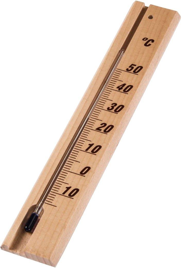 Thermometer für innen Holz 20 cm analog
