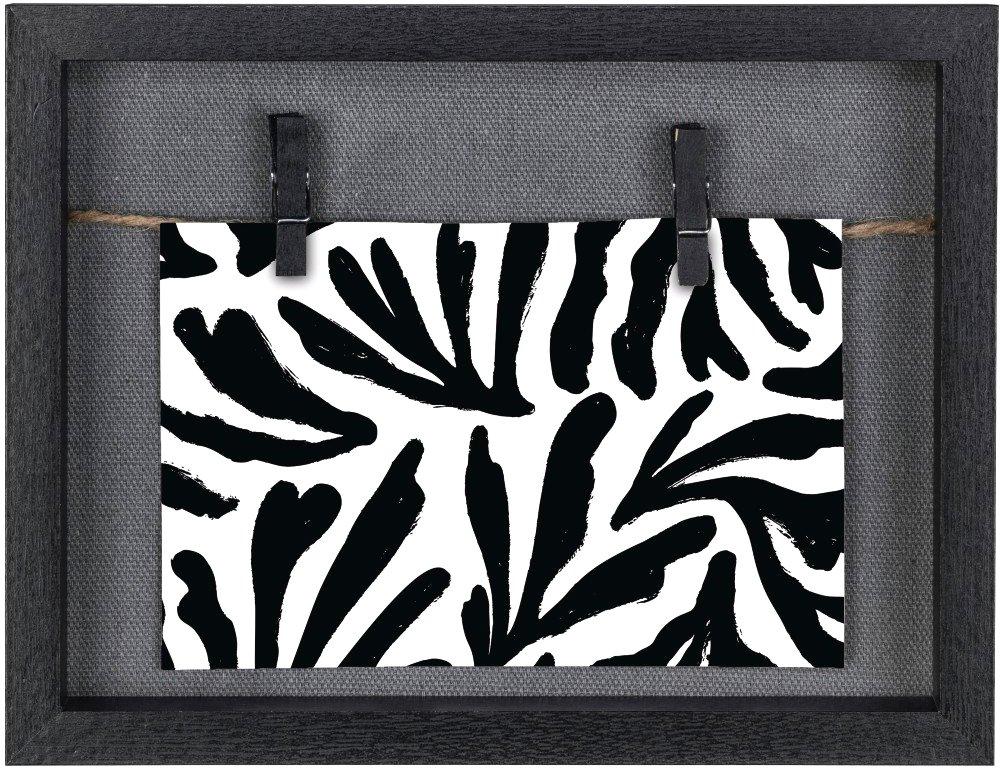 Bilderrahmen Muro mit Schnur und Klammern Schwarz 16,5 x 21,5 cm