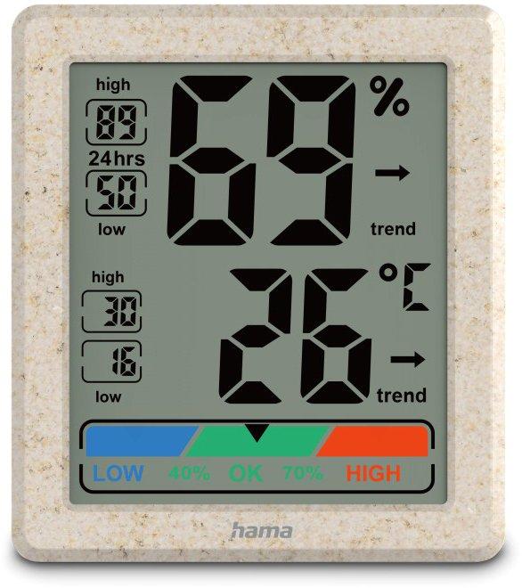 Thermometer und Hygrometer Ponza digital für innen Beige