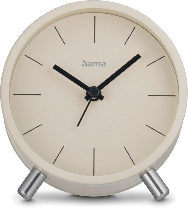 Funkwecker Flores analog ohne Ticken Grau/Beige