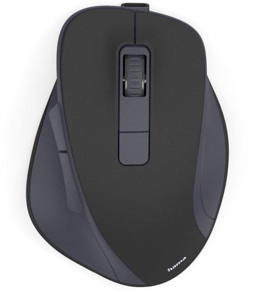 Funkmaus WM-500 ergonomisch 6 Tasten ohne Klickgeräusch Akku Schwarz