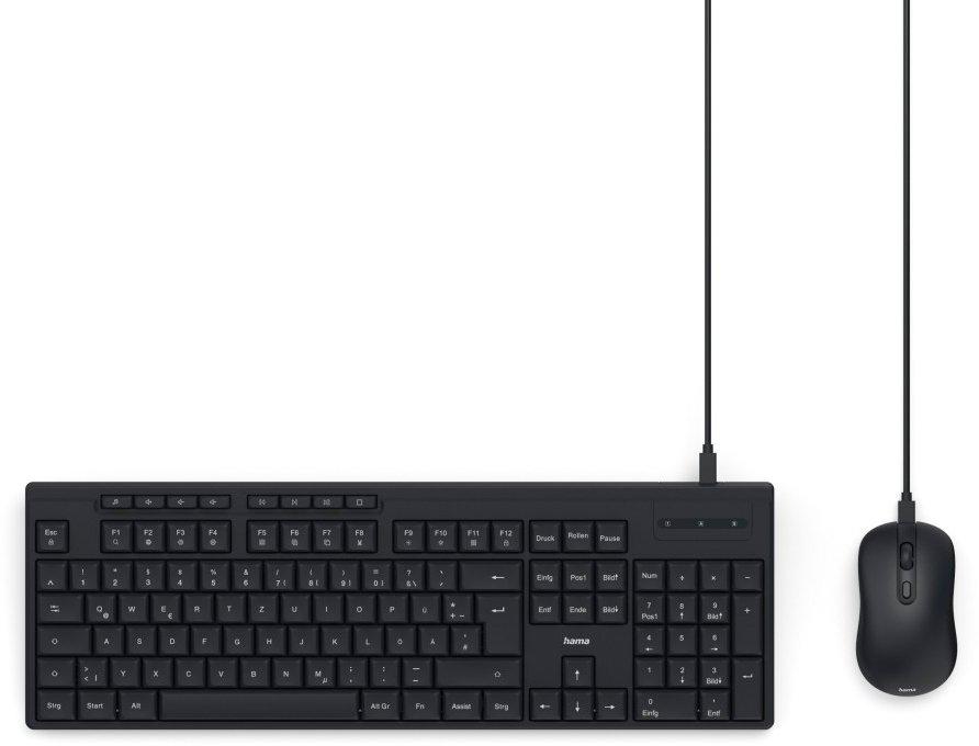 USB-Tastatur-Maus-Set CKM-200 kabelgebunden Media-Tasten SW QWERTZ DE