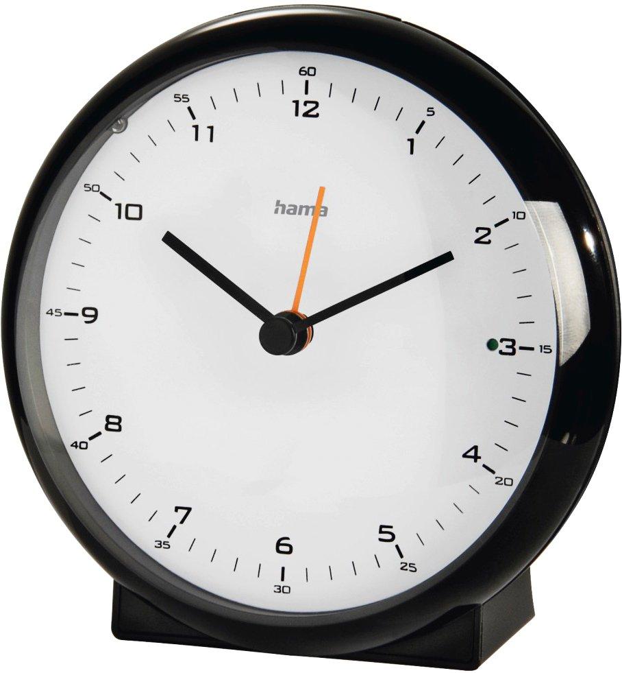 Funkwecker Elegance Pro ohne Ticken Schwarz