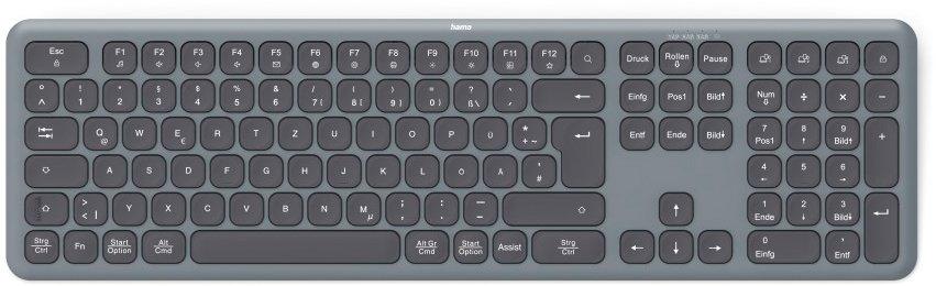 Multi-Device-Tastatur WK-550 kabellos Funk u. Bluetooth SW QWERTZ DE