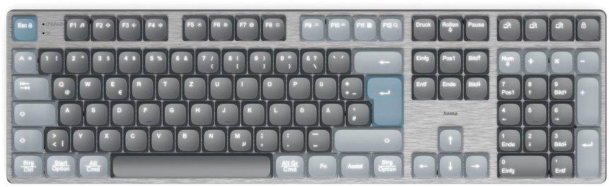 Multi-Device-Tastatur WK-800 kabellos mechanisch LED Schw. QWERTZ DE