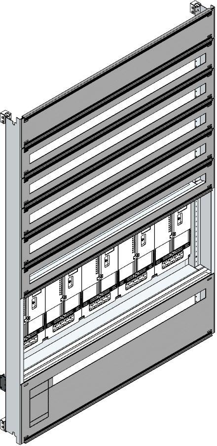Zählerverteilereinsatz 5ZP OÖ Salzburg TN-Netz Einsatzmaß B= 1125x H= 1626 mm