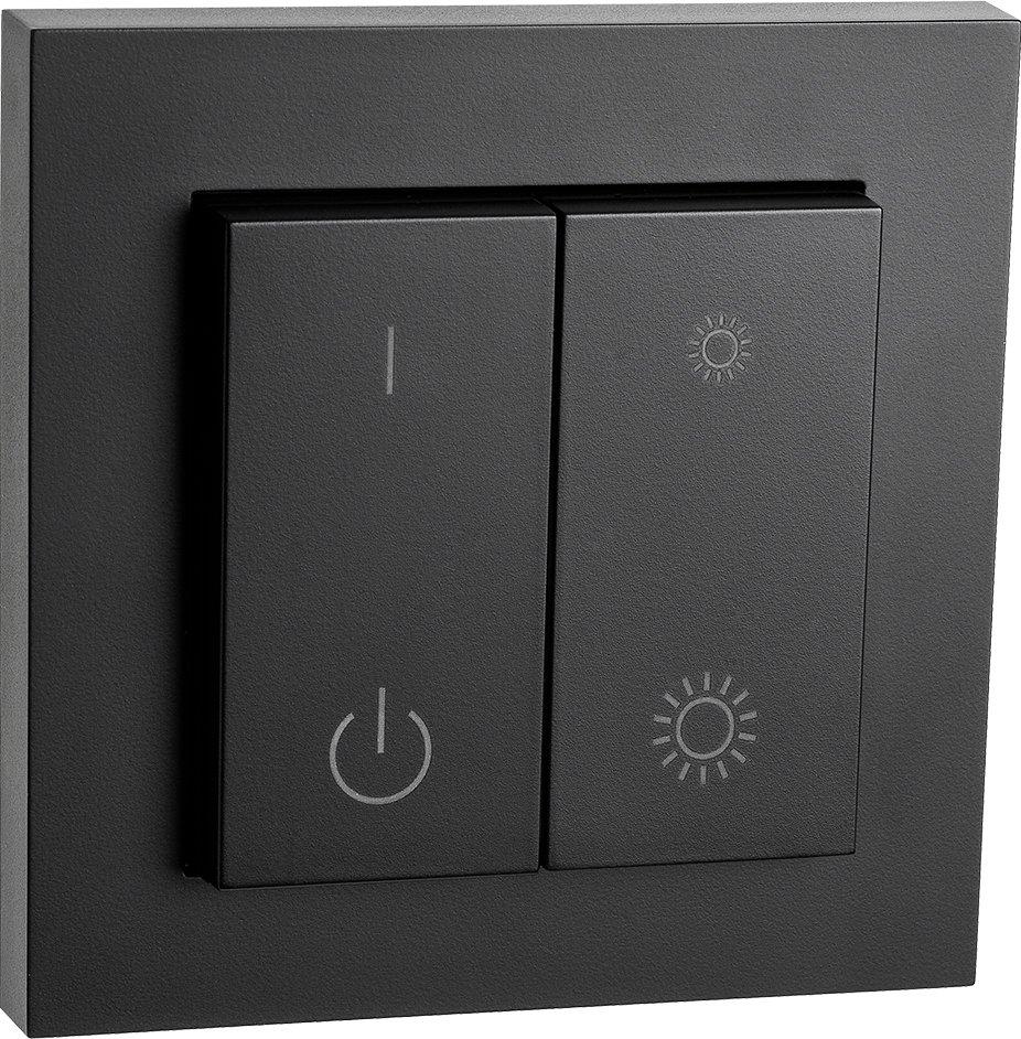 Connect Switch Schwarz Front IP20 Einbau 84x84x17mm