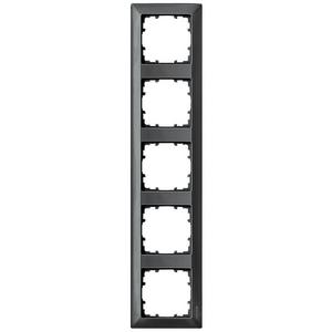 5-fach Rahmen DELTA line carbon-metallic 364x80mm