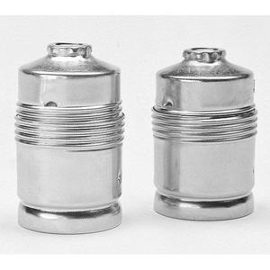 Lampenfassung 5010.E/03 Stahl E27 Fassung glatter Mantel Messing