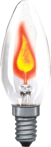 Allgebrauchsglühlampe Flackerkerze 3 W E14 Klar