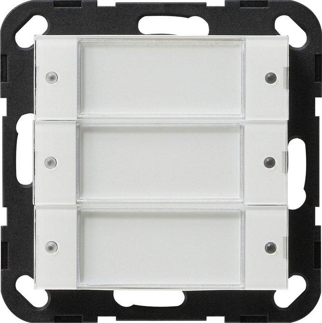 Tastsensor 2 3-fach 24V potentialfrei System 55 Transparent weiß
