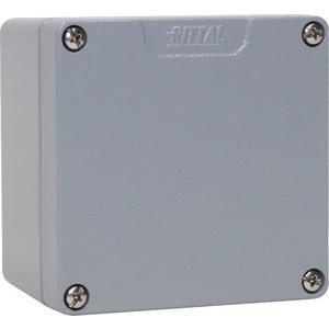 Aluminiumguß-Gehäuse grau 122 x 120 x 80 mm