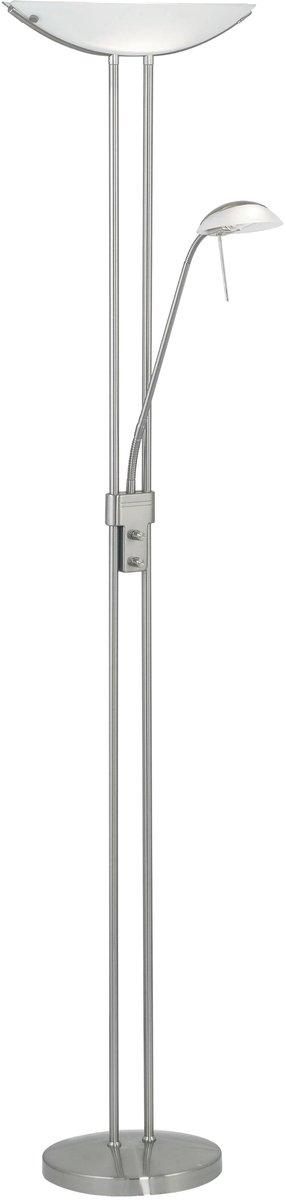 Stehleuchte mit Leseleuchte R7S 1x300W/ G9 1x40W nickel-matt BAYA