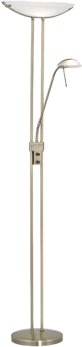 Stehleuchte mit Leseleuchte u. Dimmer R7S 1x230W/ G9 1x40W brüniert BAYA