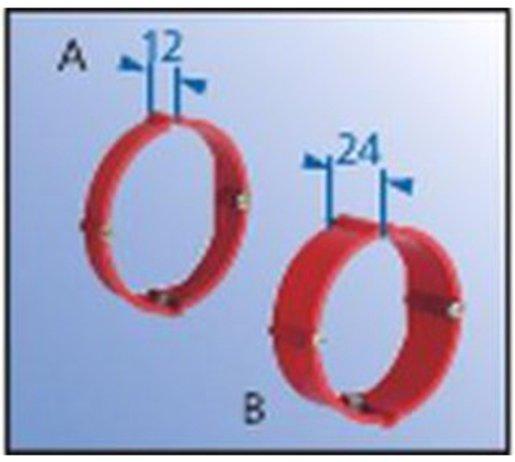 Putzausgleich-Ring Ø 70 mm h=24 mm Schraubabstand 67 mm mit Geräteschrauben