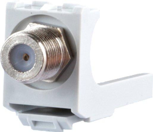 Koax-Steckverbinder modul F-Buchse lichtgrau