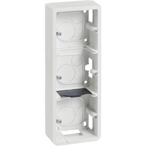 Aufputz-Gehäuse 3x2-modulig vertikal Mosaic Ultraweiß