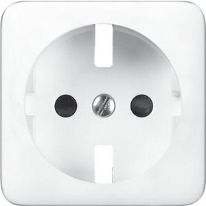 Einsatzplatte Steckdose Creo mit erhöhtem Berührungsschutz ultraweiß